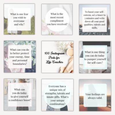 100 Instagram Posts for Life Coaches