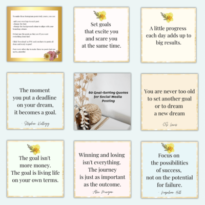 60 Goal-Setting Social Media Posts